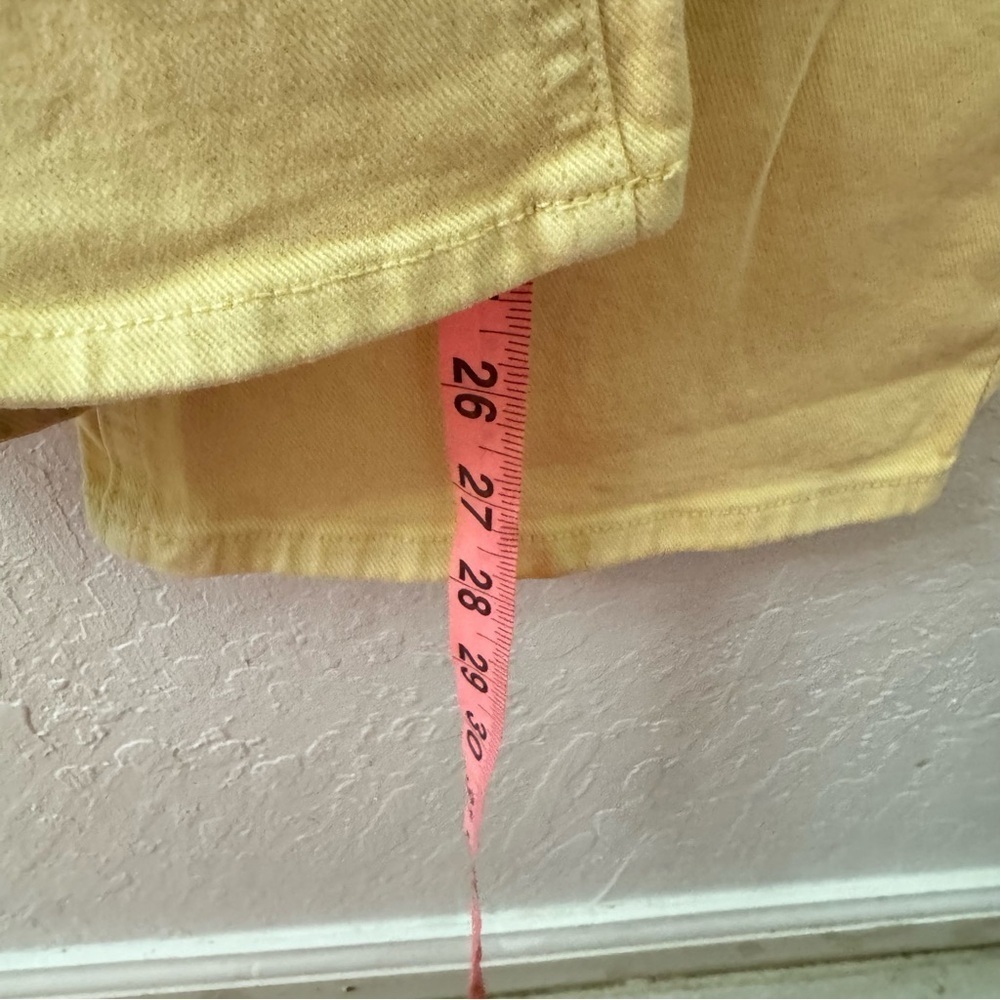 Paige Butter Yellow Claudine Ankle Flare Denim Jeans Size 30 - Picture 12 of 12